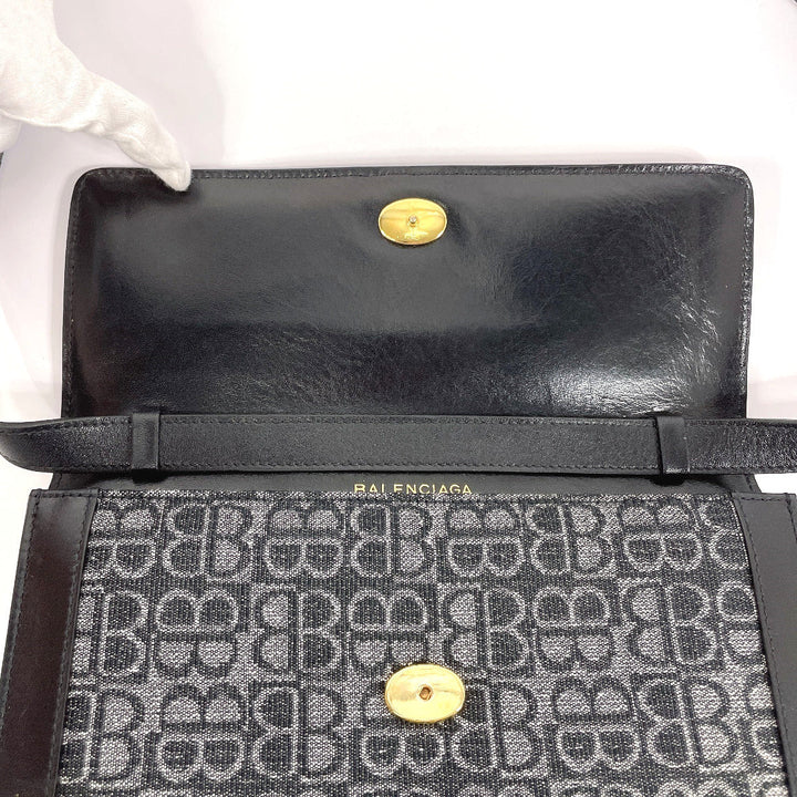 Top Quality Balenciaga Canvas Leather BB Logo 2WAY Vintage Shoulder Bag