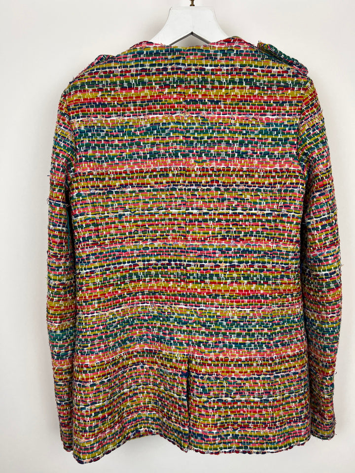 Top Quality Chanel Resort 2016 Multicolour Tweed Single Breasted Blazer Size FR 34 (UK 6)