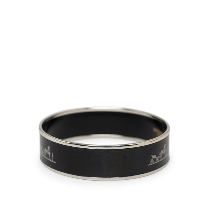 Top quality Hermes Caleche Wide Enamel Bangle Costume Bracelet