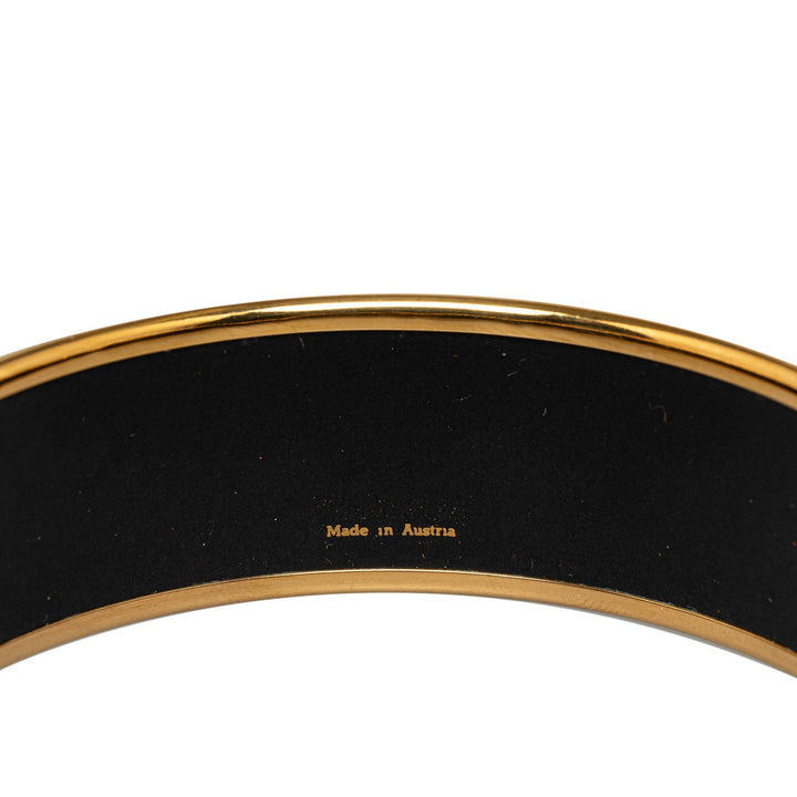 Top quality Hermes Horse Carriage Wide Enamel Bangle 65 Costume Bracelet