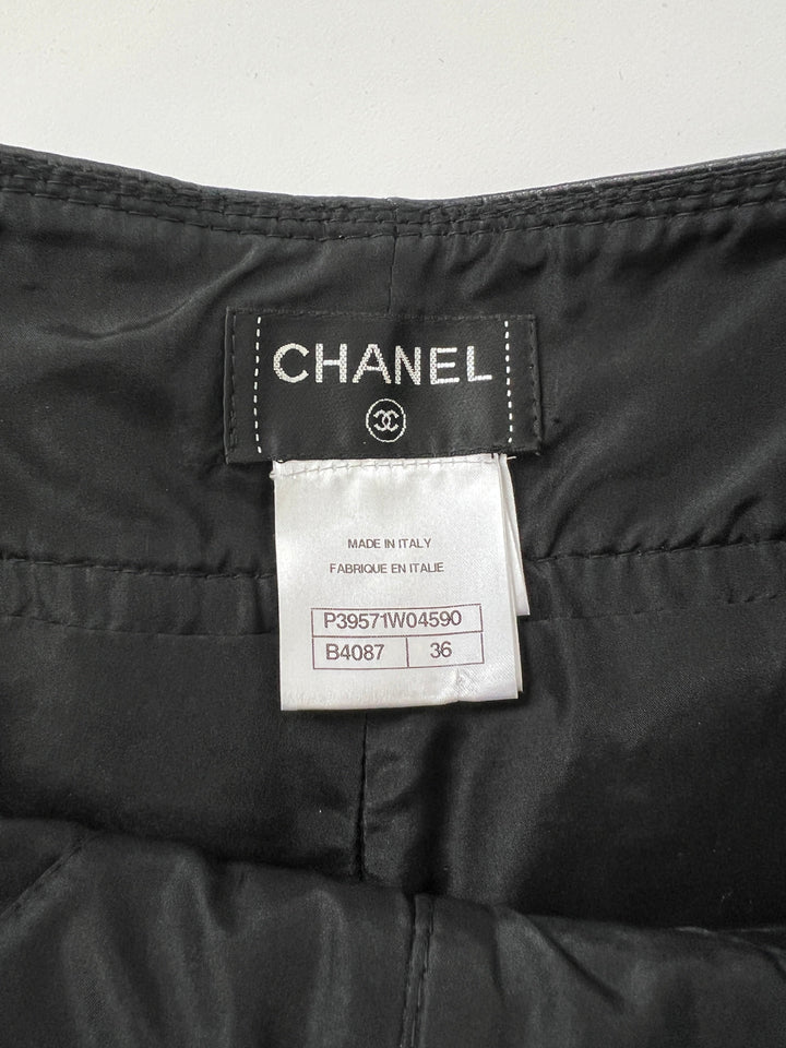 Top Quality Chanel FW/10 Brown Faux Fur and Leather Shorts Size FR 36 (UK 8)