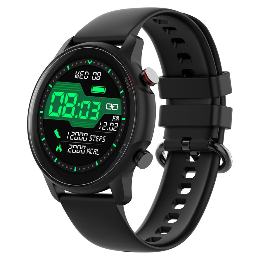 title:Smart Watch Fitness Tracker for Men Women 1.32in IP68 Waterproof Full Touch Sport Bracelet with Heart Rate Blood Pressure Sleep Monitor;color:Black