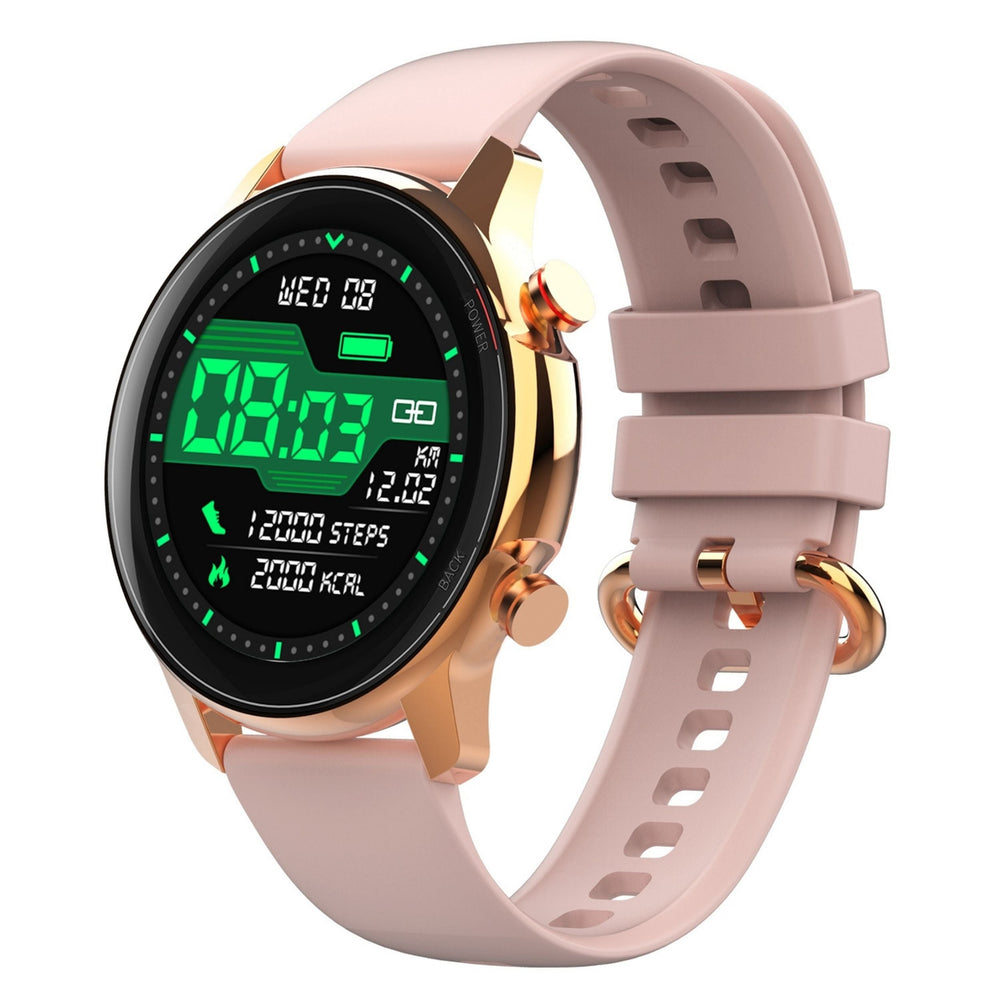 title:Smart Watch Fitness Tracker for Men Women 1.32in IP68 Waterproof Full Touch Sport Bracelet with Heart Rate Blood Pressure Sleep Monitor;color:Pink