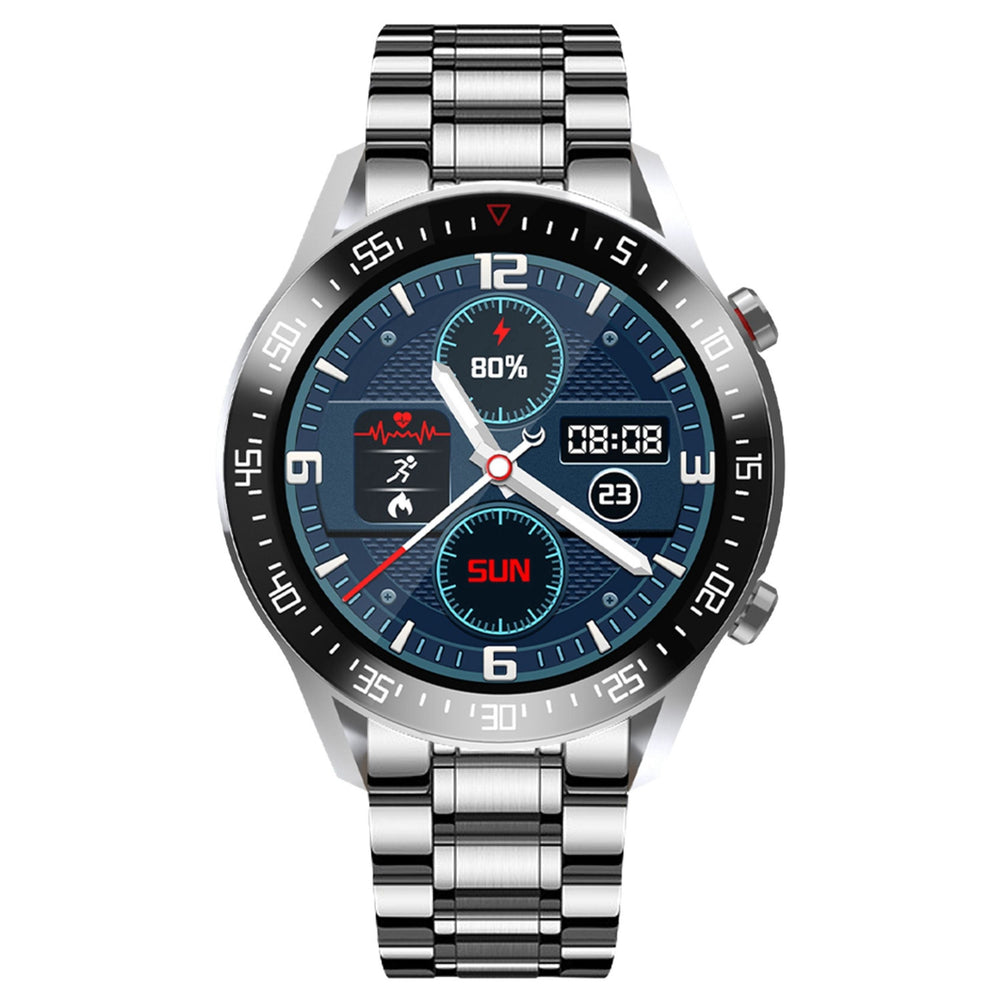 title:Wireless Smart Watch Fitness Tracker - IP68 Waterproof, Heart Rate, Blood Pressure, Oxygen Monitor, Pedometer, Sleep Monitor - Men;color:Silver
