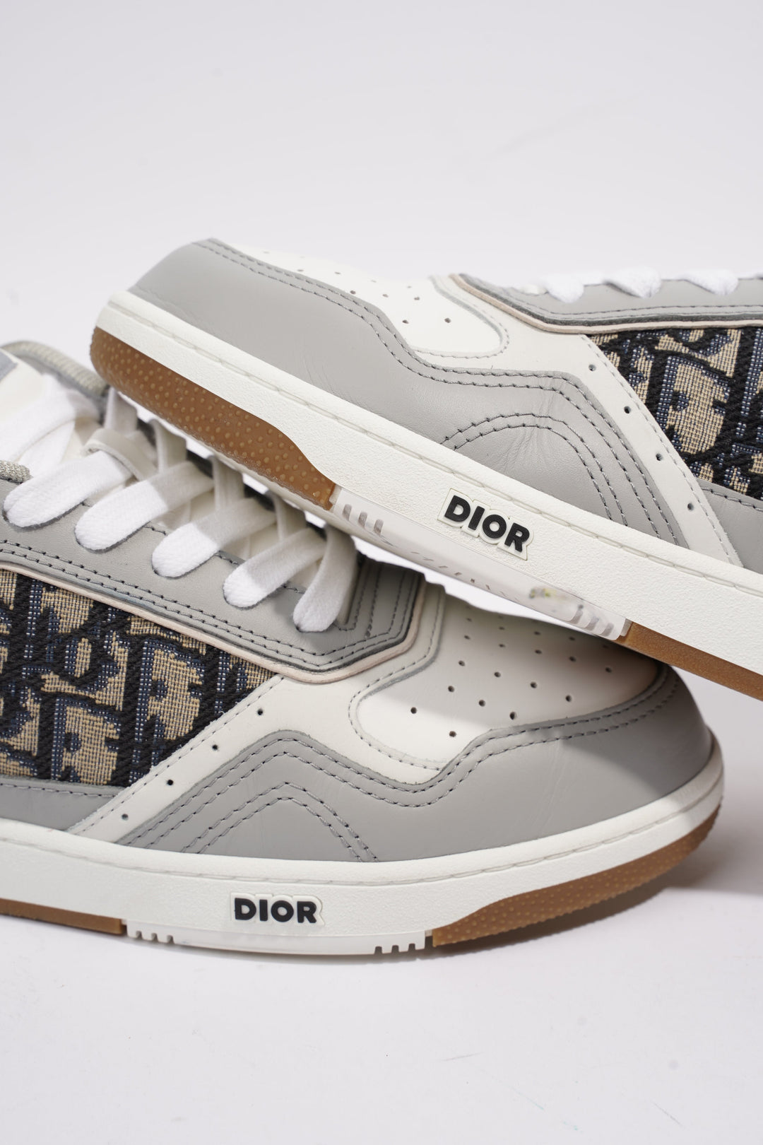 Christian Dior B27 Low-top White / Grey Leather EU 41 UK 7