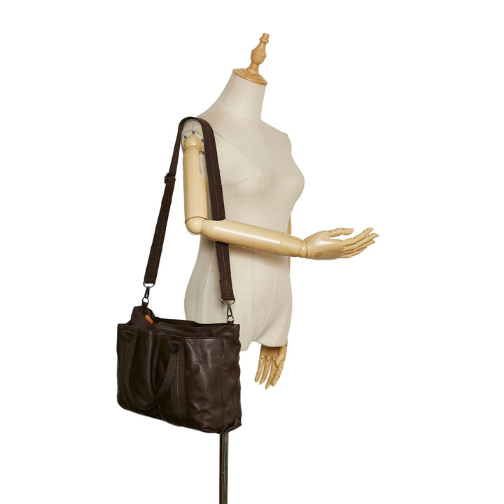 Brown Top quality Hermes Caravan Horizontal Tote Bag