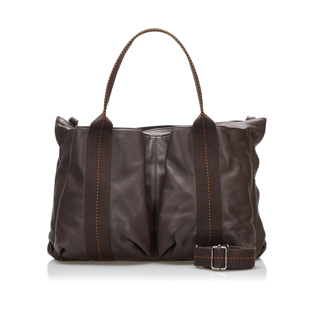 Brown Top quality Hermes Caravan Horizontal Tote Bag