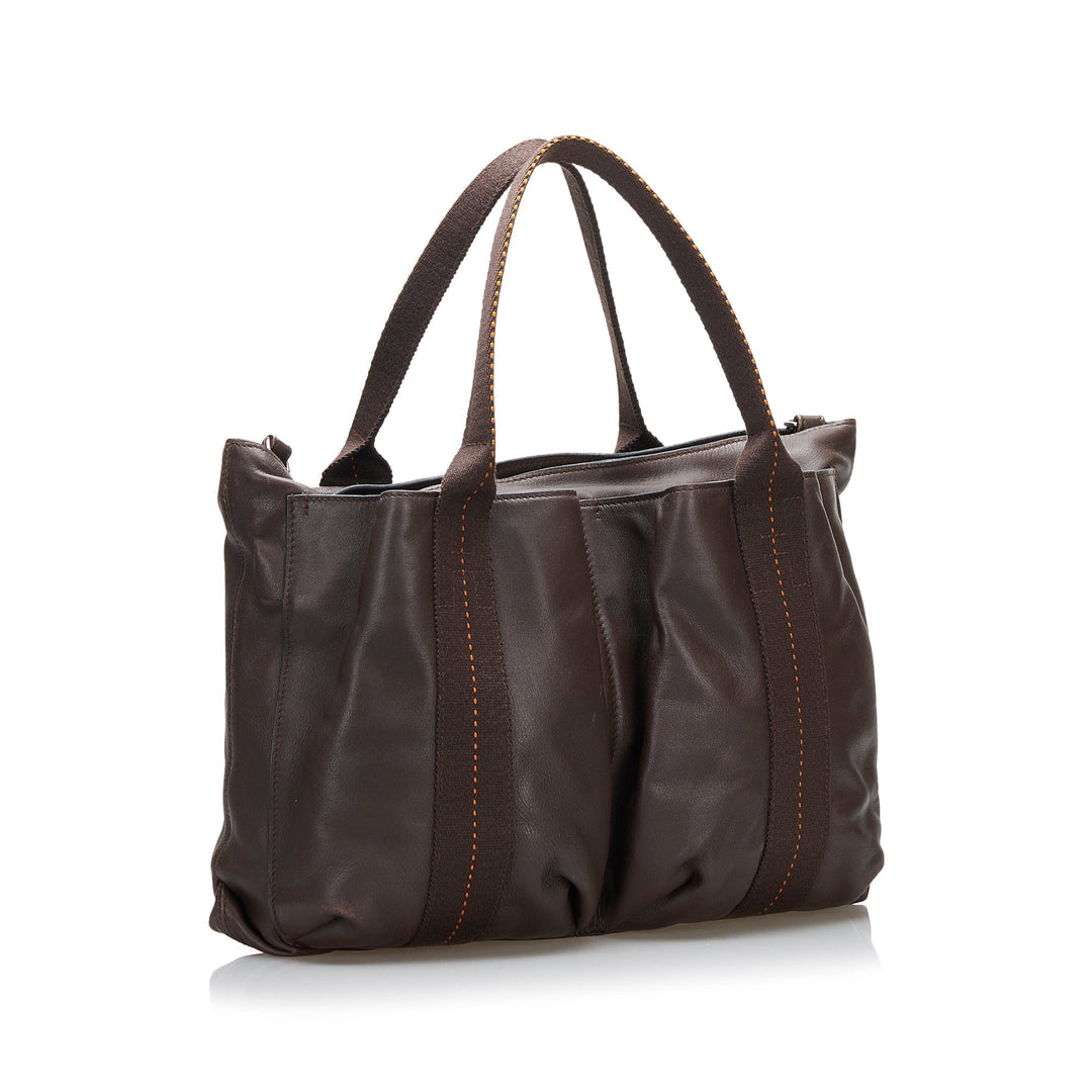 Brown Top quality Hermes Caravan Horizontal Tote Bag