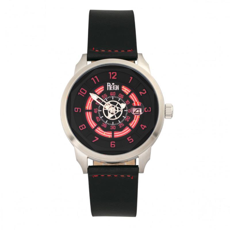 Reign Lafleur Automatic Leather-Band Watch w/Date