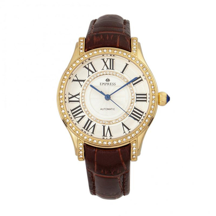 Empress Xenia Automatic Leather-Band Watch