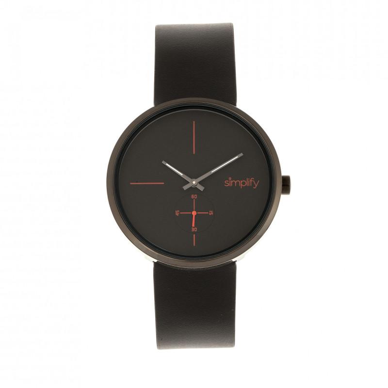 Simplify The 4400 Leather-Band Watch