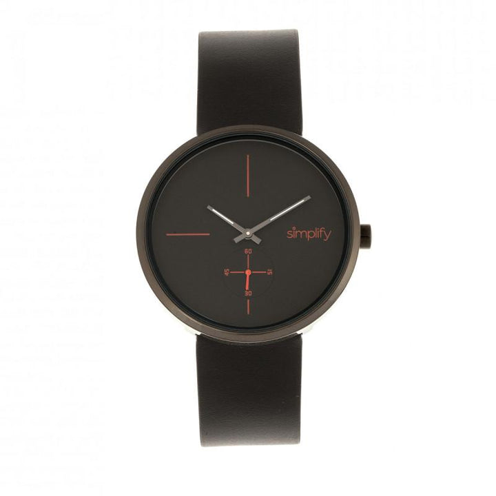 Simplify The 4400 Leather-Band Watch
