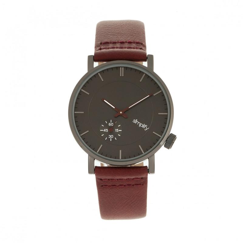 Simplify The 3600 Leather-Band Watch