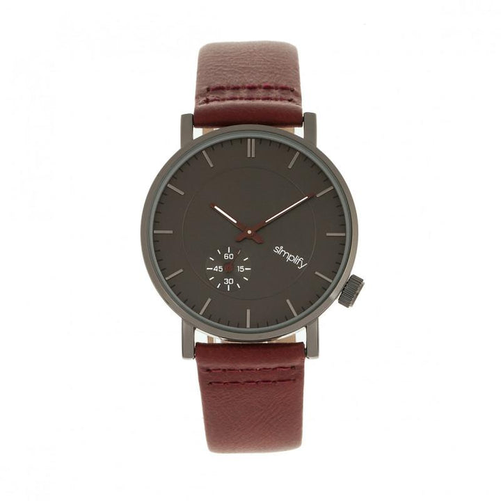 Simplify The 3600 Leather-Band Watch