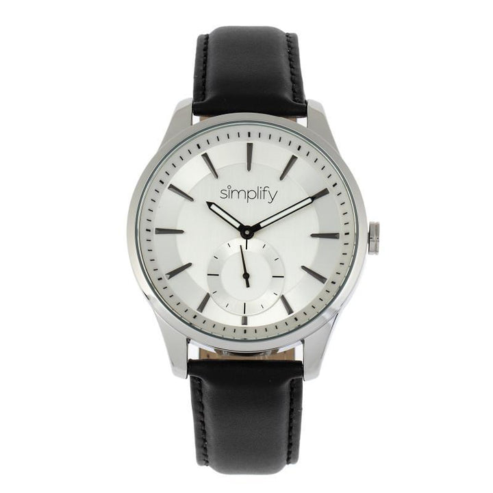 Simplify The 6600 Series Leather-Band Watch