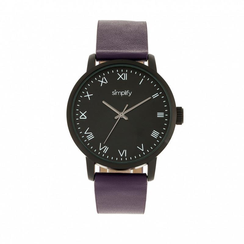 Simplify The 4200 Leather-Band Watch
