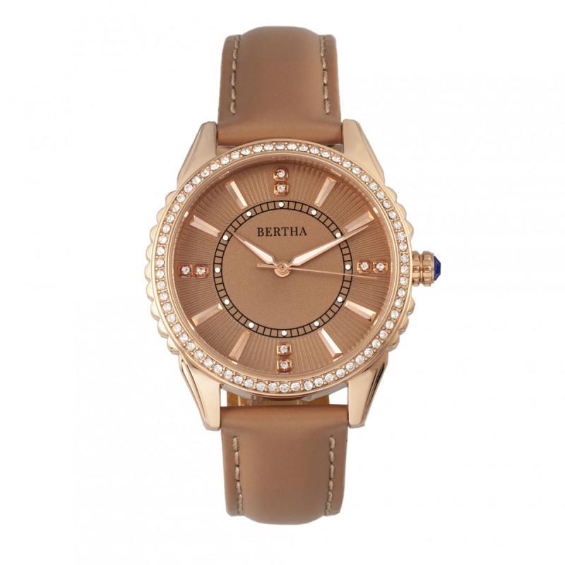 Bertha Clara Leather-Band Watch