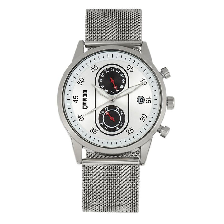 Breed Andreas Mesh-Bracelet Watch w/ Date