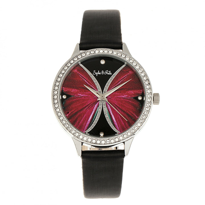 Sophie & Freda Rio Grande Leather-Band w/Swarovski Crystals - Silver/Black