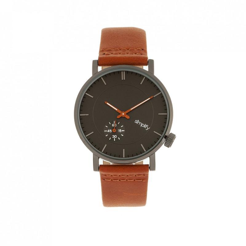 Simplify The 3600 Leather-Band Watch
