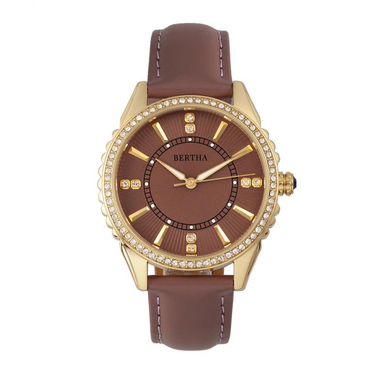 Bertha Clara Leather-Band Watch