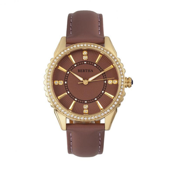 Bertha Clara Leather-Band Watch