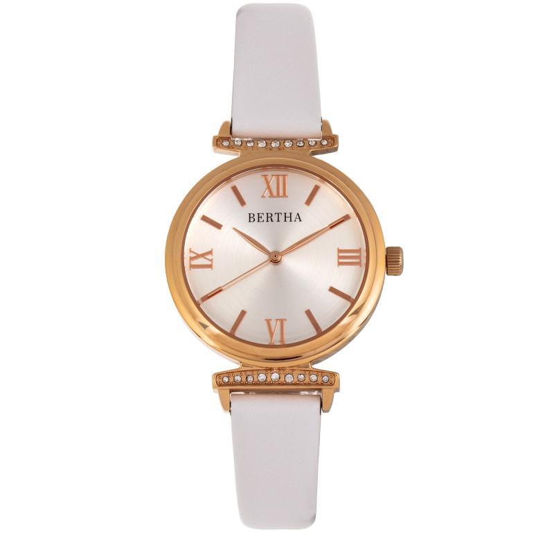 Bertha Jasmine Leather-Band Watch