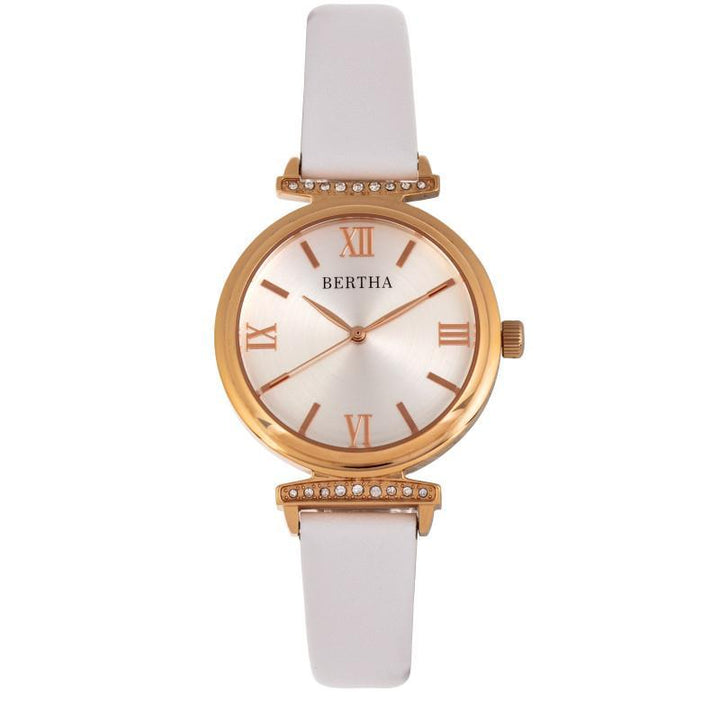 Bertha Jasmine Leather-Band Watch