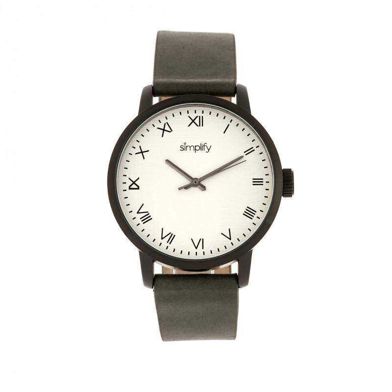 Simplify The 4200 Leather-Band Watch
