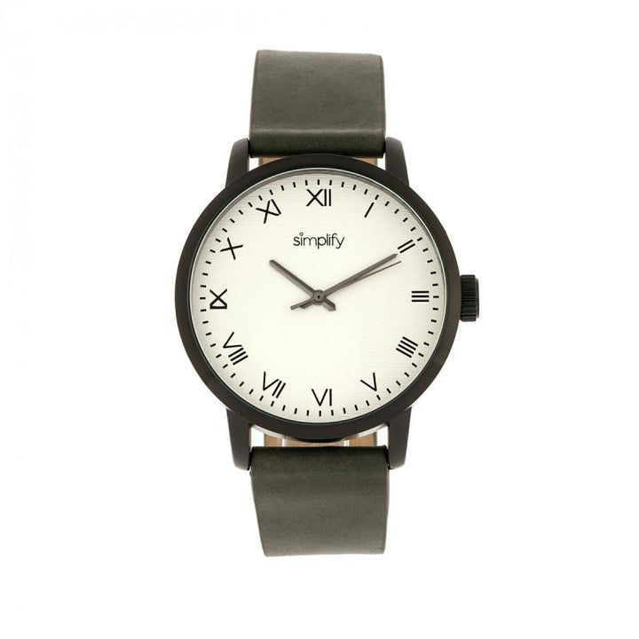 Simplify The 4200 Leather-Band Watch