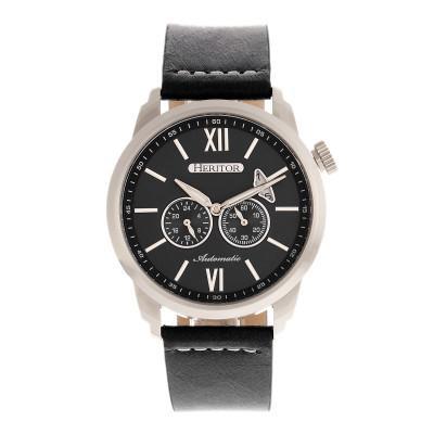 Heritor Automatic Wellington Leather-Band Watch