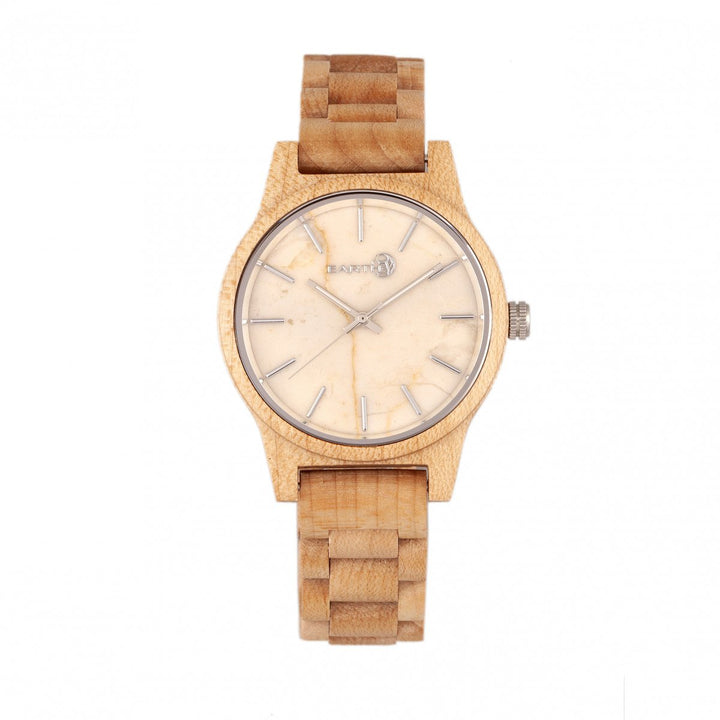Earth Wood Tuckahoe Marble-Dial Bracelet Watch - Khaki/Tan - ETHEW4801
