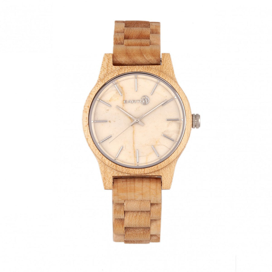 Earth Wood Tuckahoe Marble-Dial Bracelet Watch - Khaki/Tan - ETHEW4801
