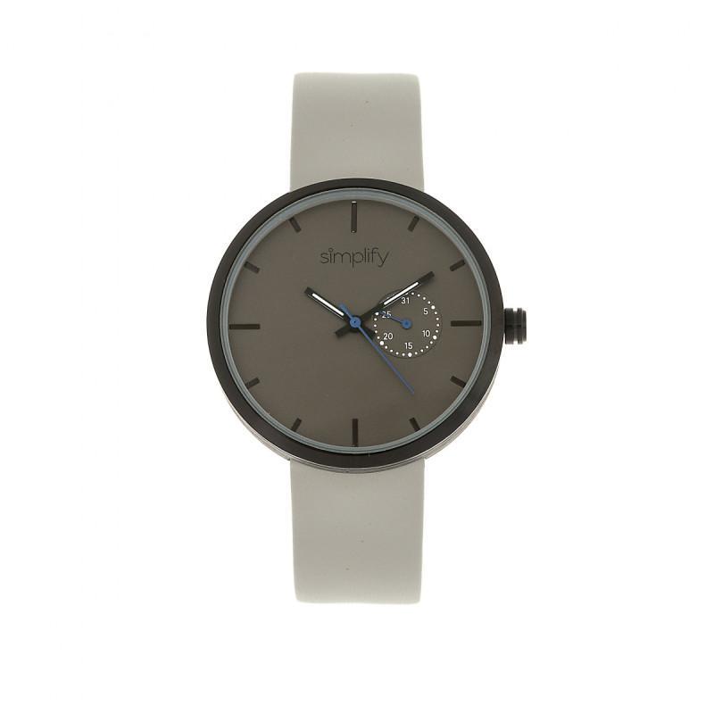 Simplify The 3900 Leather-Band Watch w/ Date