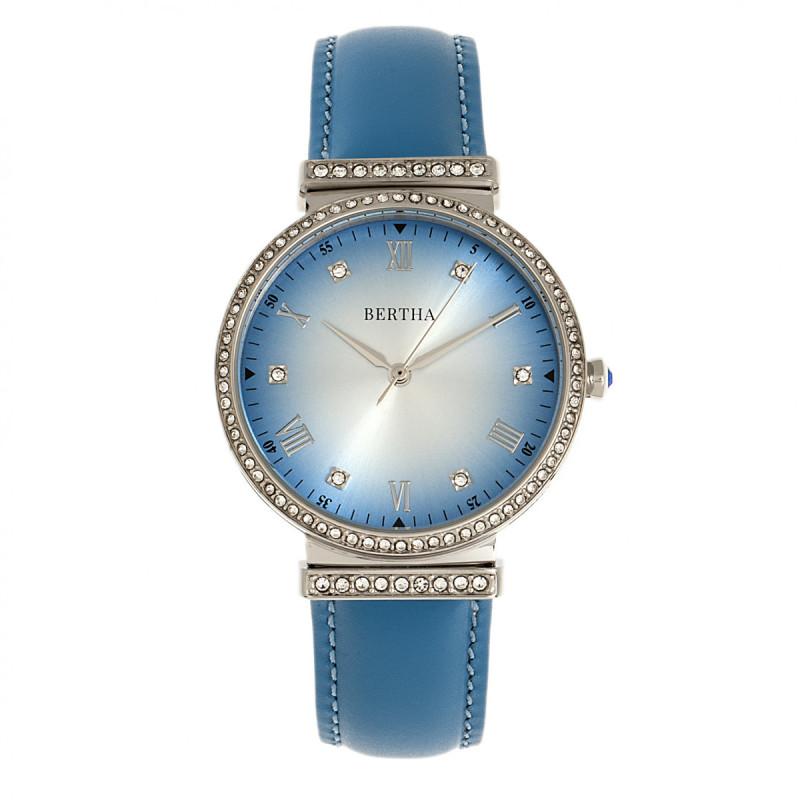 Bertha Allison Leather-Band Watch
