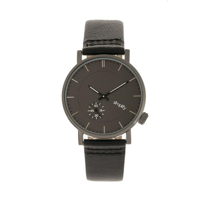 Simplify The 3600 Leather-Band Watch
