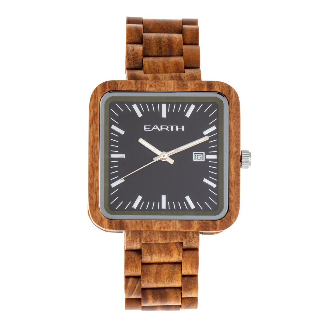 Earth Wood Berkshire Bracelet Watch w/Date - Ruumur