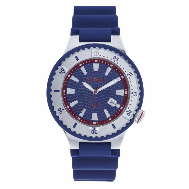 Axwell Summit Strap Watch w/Date - Navy - AXWAW108-2