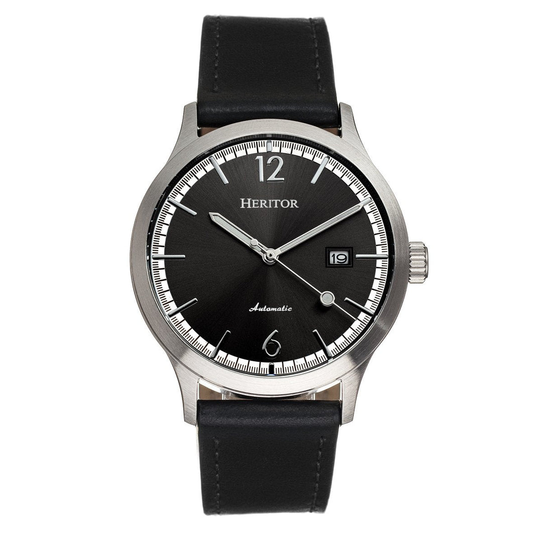 Heritor Automatic Becker Leather-Band Watch w/Date