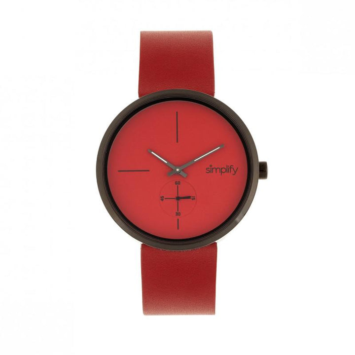 Simplify The 4400 Leather-Band Watch