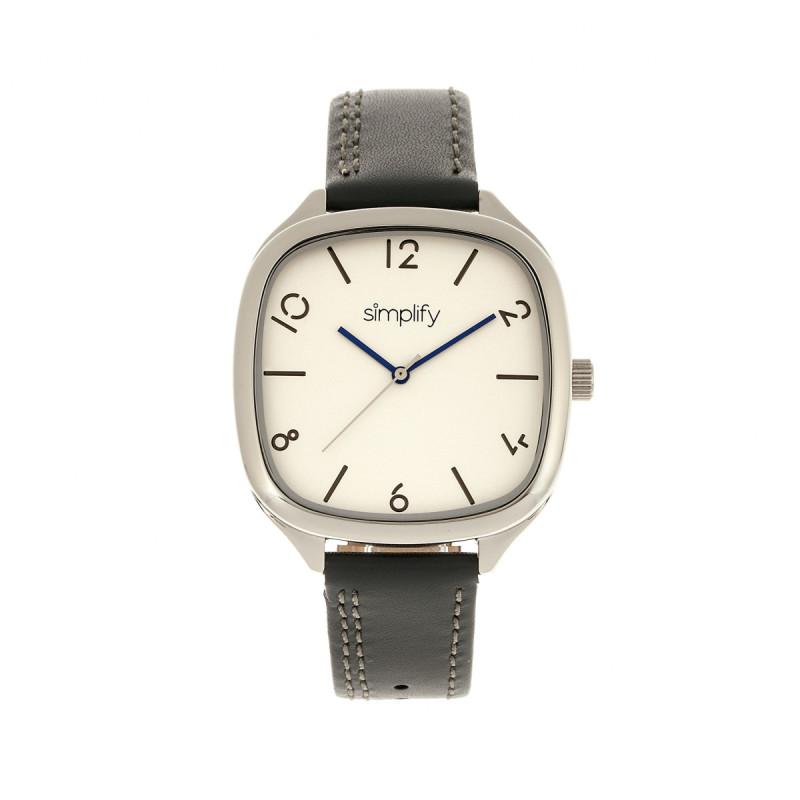 Simplify The 3500 Leather-Band Watch