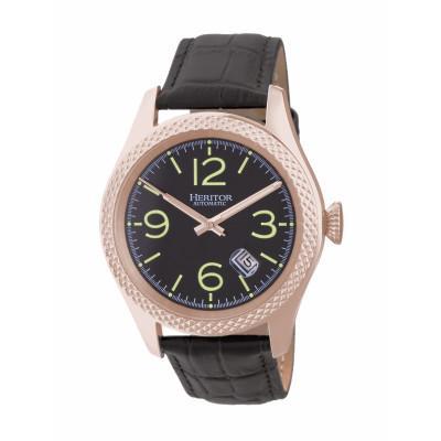 Heritor Automatic Barnes Leather-Band Watch w/Date