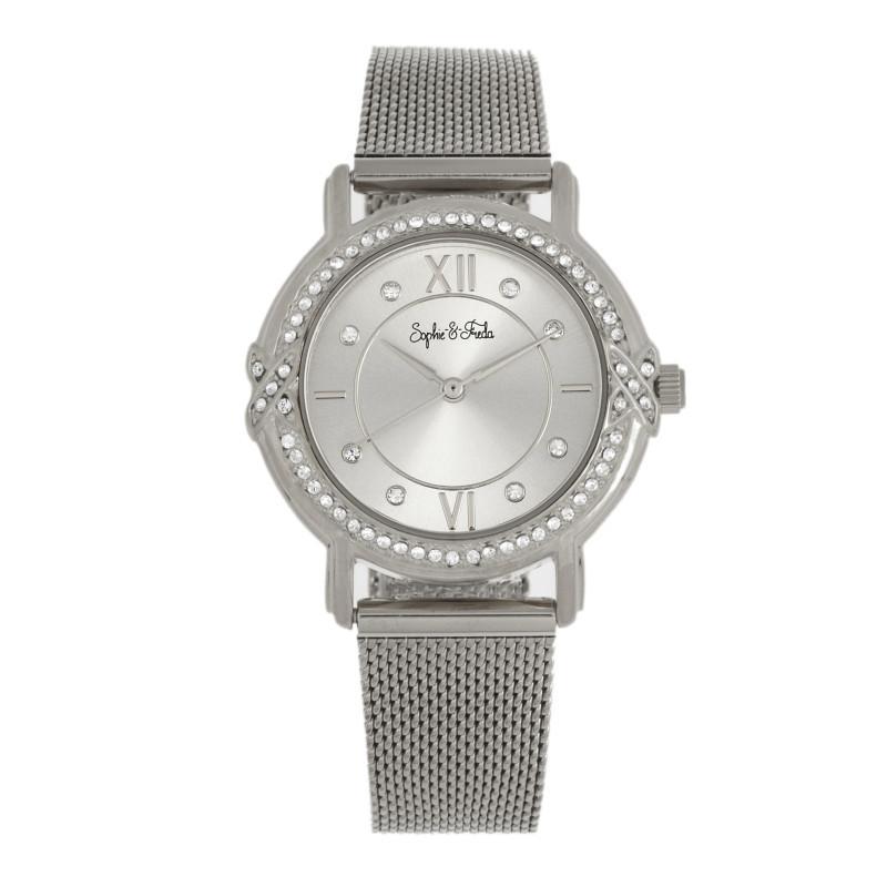 Sophie and Freda Reno Bracelet Watch w/Swarovski Crystals