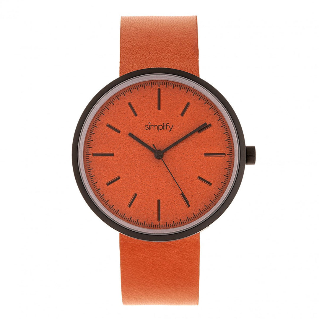 Simplify The 3000 Leather-Band Watch