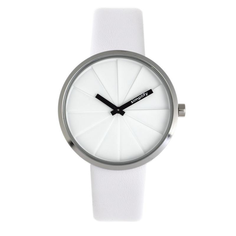 Simplify The 4000 Leather-Band Watch