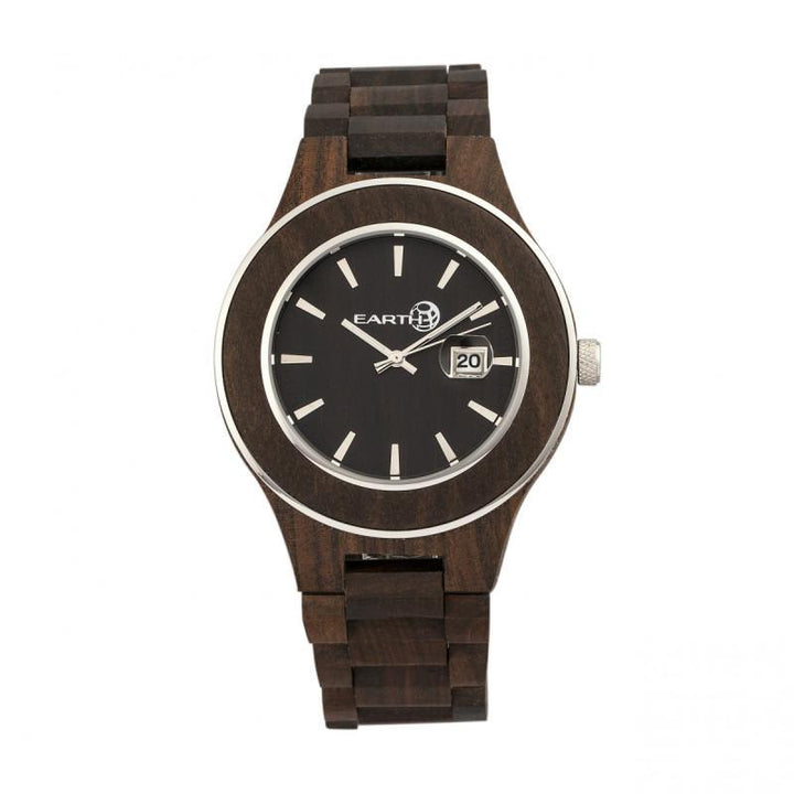 Earth Wood Cherokee Bracelet Watch w/Magnified Date - Ruumur