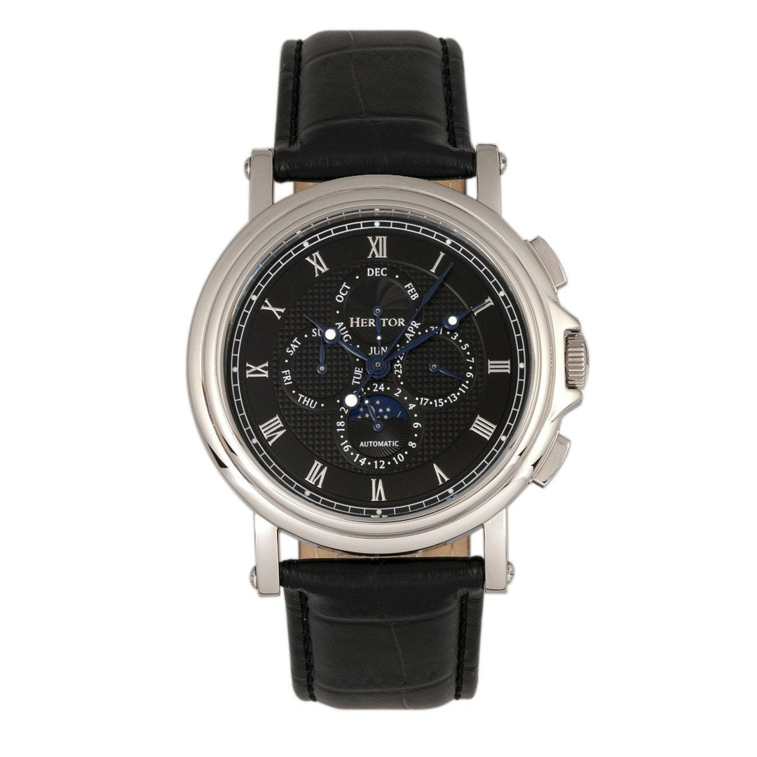 Heritor Automatic Kingsley Leather-Band Watch w/Day/Date