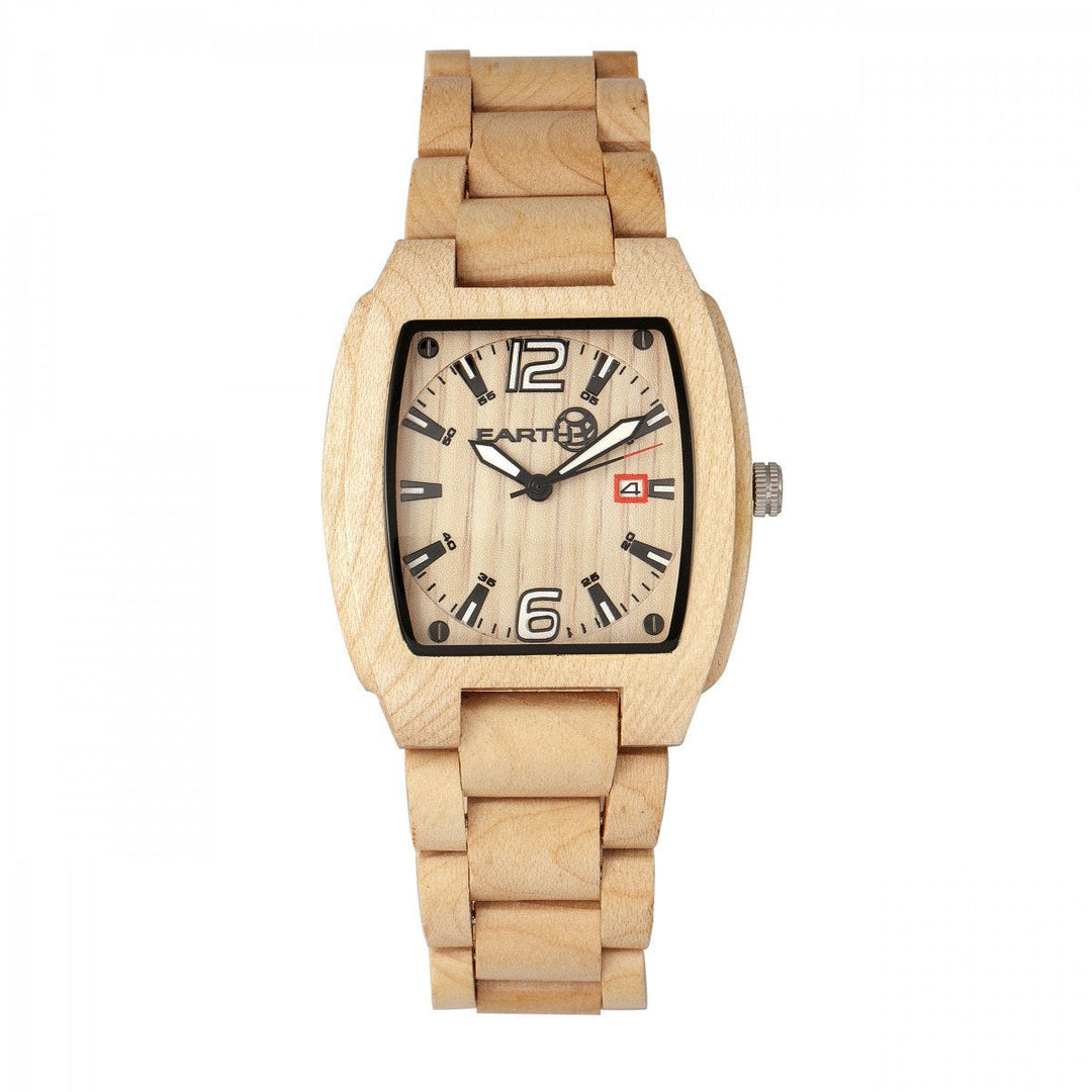 Earth Wood Sagano Bracelet Watch w/Date - Khaki/Tan - ETHEW2401