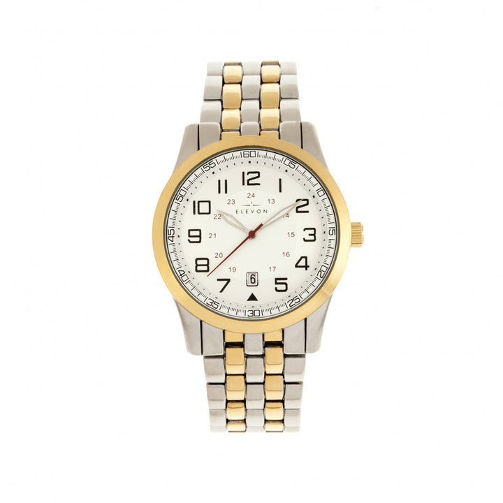 Elevon Garrison Bracelet Watch w/Date - Gold/White