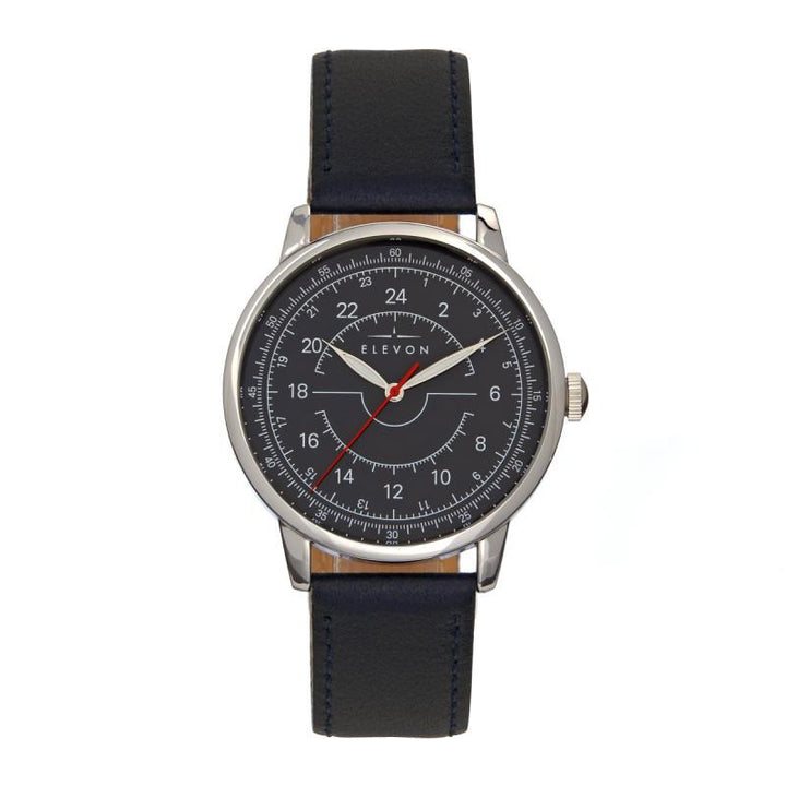 Elevon Gauge Leather-Band Watch